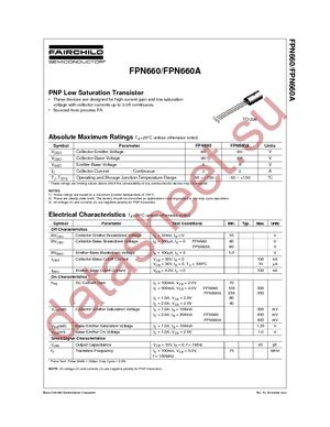 FPN660A datasheet  